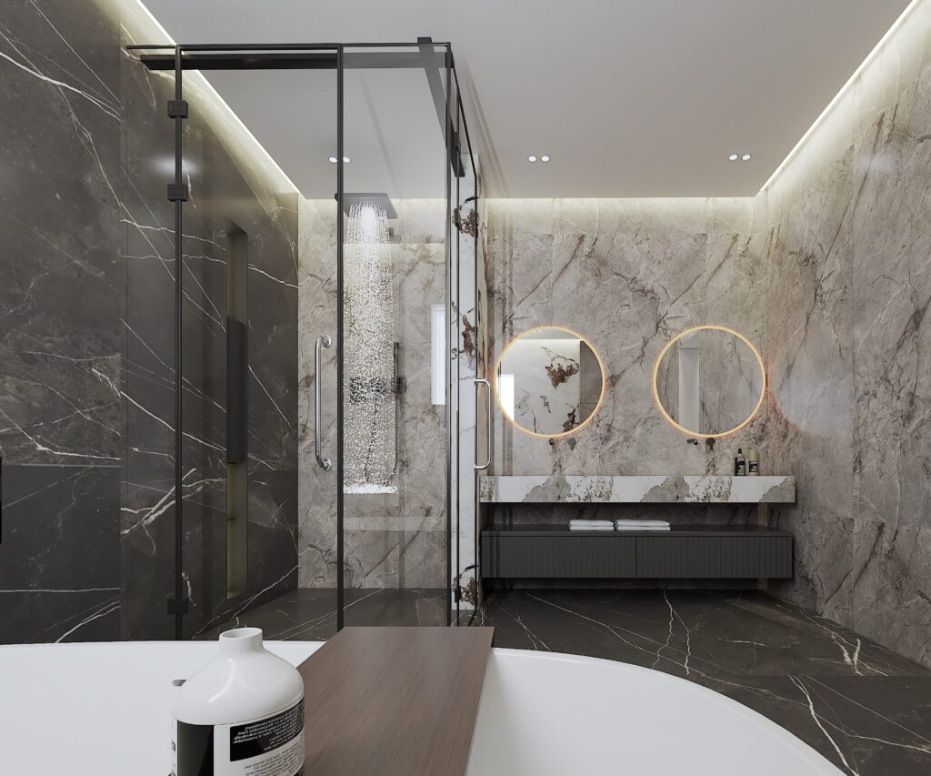 Aqua Point – Patrick Harbor, Ikoyi — Master bath